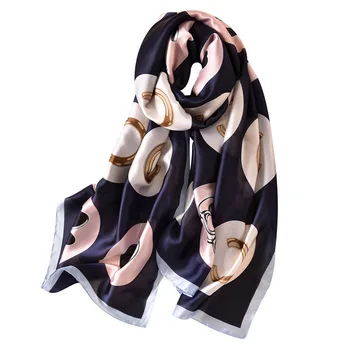 

2019 Summer Women Silk Scarf Scarves Female Shawls Cover-ups Wraps Ladies Bandanna Beach Chiffon