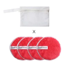 Очищающая пудра с сумкой для хранения Портативный Макияж для удаления моющаяся основа круглый ленивый Хлопок Смесь лицевой двойной стороны