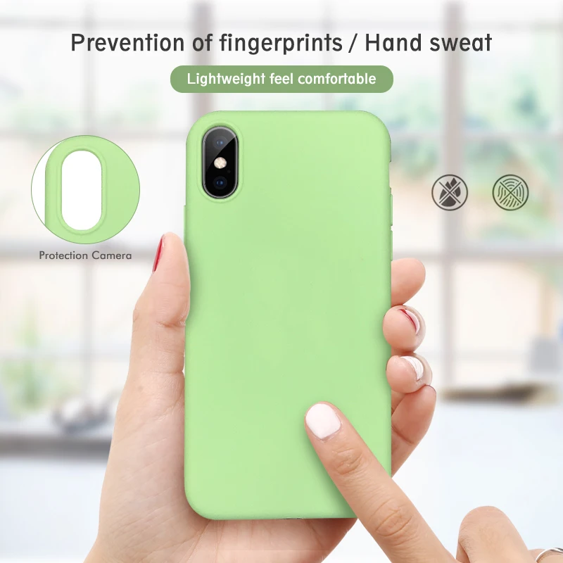 Яркий мягкий чехол для iPhone XR XS MAX X 8 7 задняя крышка 6 6S Plus 5 5S SE матовый Силиконовый