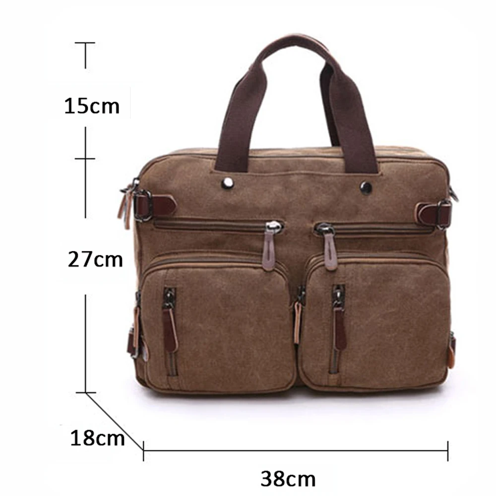 Мужской Холщовый кожаный портфель Дорожный чемодан мессенджер сумка тоут на