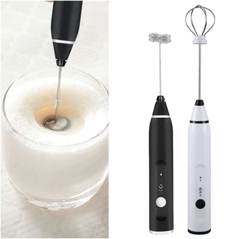 

Rechargeable Milk Frother Handheld Electric Maker ,3 Speed for Coffee