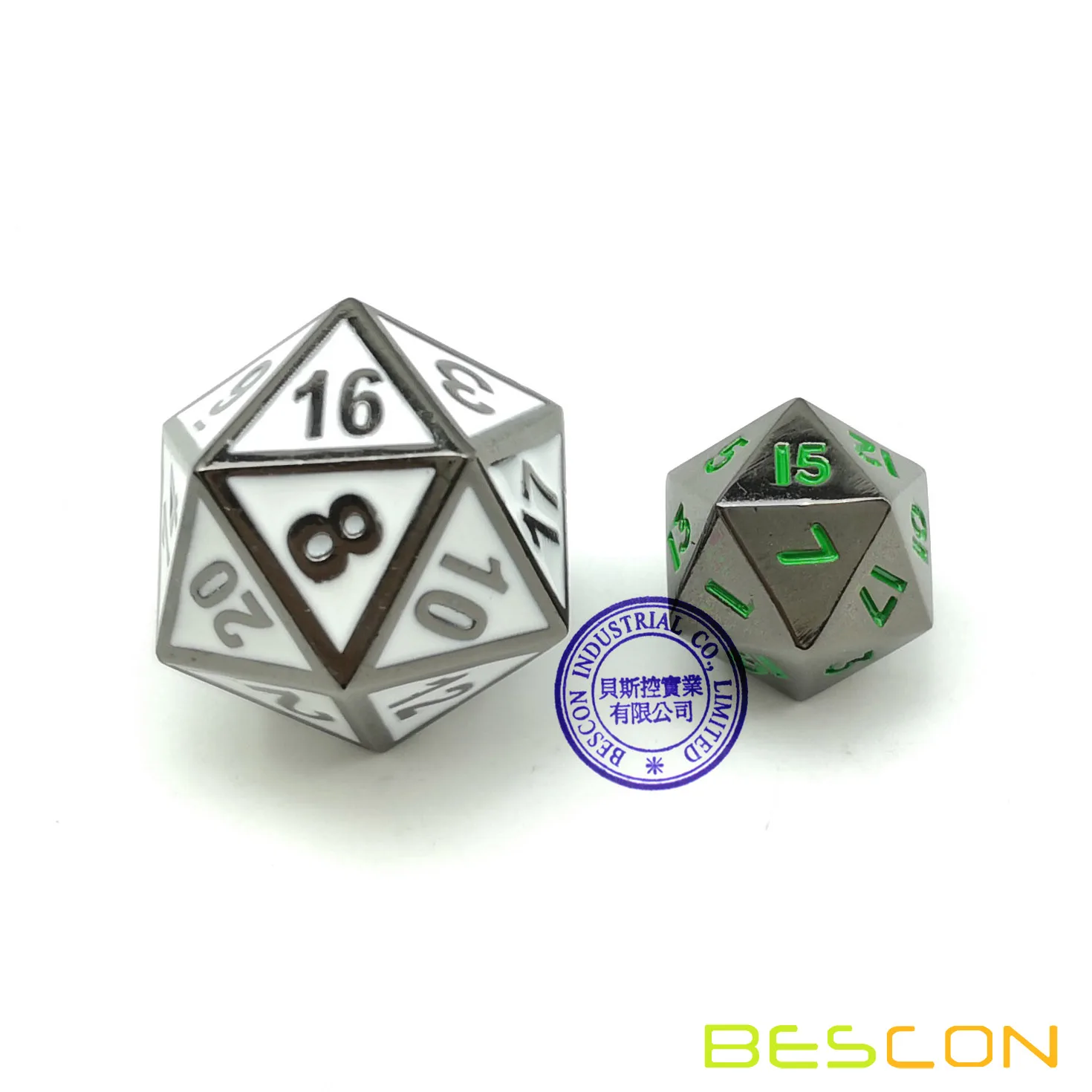 Bescon 10 мм Мини твердые металлические игральные кости Глянцевая металлическая