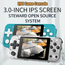 Q90 Retro Spielkonsole 3 Zoll IPS bildschirm Handheld konsole dual open system spielkonsole 16 simulatoren kinder geschenk 3D neue spiele
