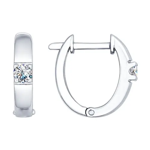 Серьги SOKOLOV из серебра со Swarovski Zirconia
