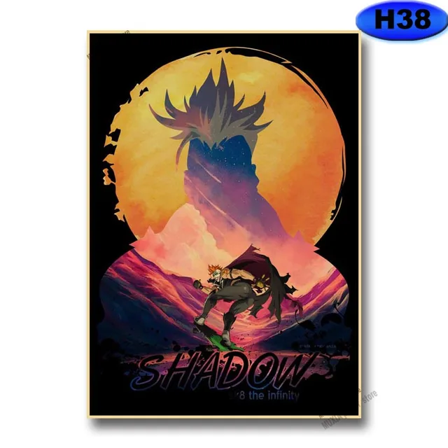 Vintage SK8 The Infinity Poster Kraft Paper Anime Posters Wall Stickers Home Decor Study Bedroom Bar Cafe Decoration Painting H38
