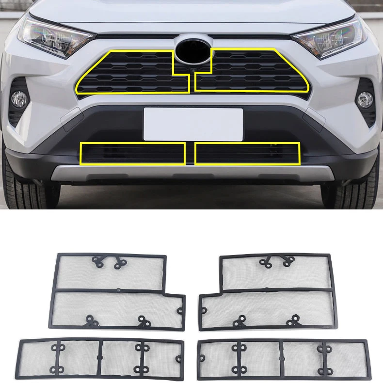 Для Toyota RAV4 RAV-4 XA50 2019 2020 стальная сетка для защиты от насекомых, передняя решетка