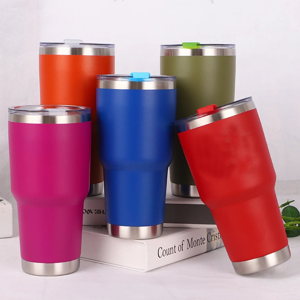 30oZ 1000ml Tumbler Vacuum Double Wall Insulation Travel Coffee Mug Insulated Stainless Steel Thermal Cup Water Bottle