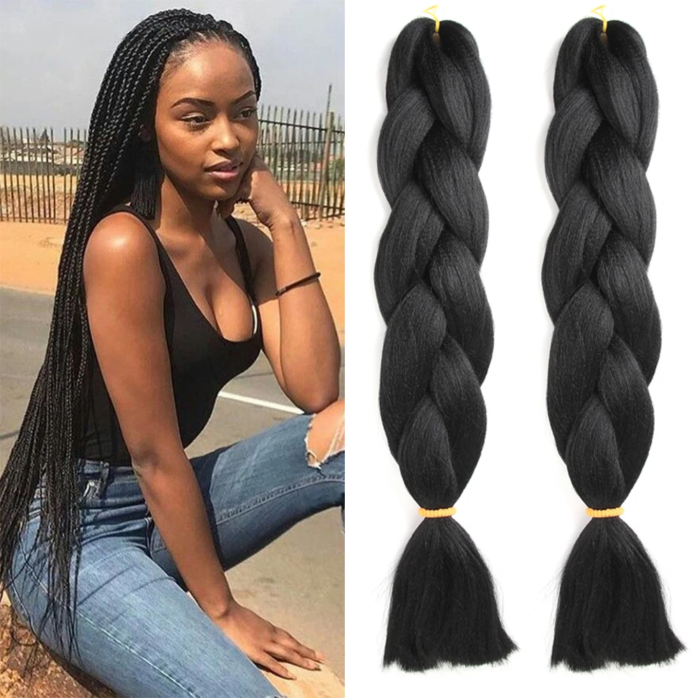 CLong Jumbo Braids Kanekalon 24 Inch Color Braiding Synthetic Hair Extensions Braid for 100 Colors Heat Resistant Fiber |