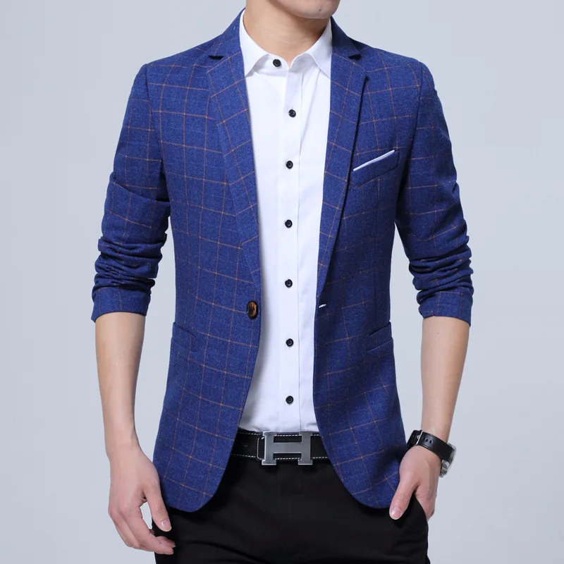 2019 Spring and Autumn New Men's Casual Small Suit Slim Business Jacket Men Casual Single Button Mens Suits Blazer Fashion Coat