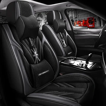 

Full Coverage PU Leather car seat cover flax fiber auto seats covers for chevrolet lacetti lanos malibu onix optra spin