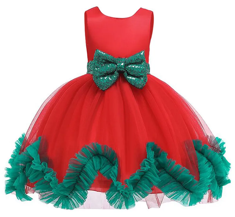 Девочки европейский и американский стиль, лето и осень рождественские вечерние платья девочки платья принцессы школьные вечерние представления