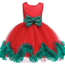 Девочки европейский и американский стиль, лето и осень рождественские вечерние платья девочки платья принцессы школьные вечерние представления