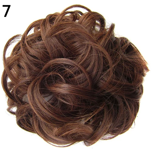 Женские волнистые вьющиеся грязные волосы пучок синтетических эластичных волос для наращивания волос резинки для волос лента шиньон парик для волос