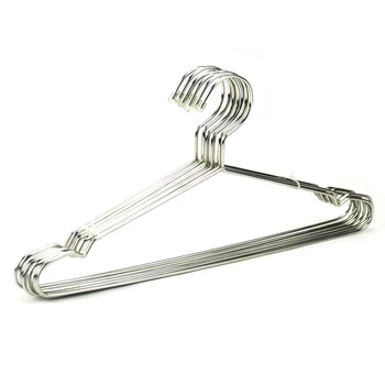 

10PCS Clothes Hangers Stainless Steel Solid Wire Metal Holders Drying High Quality Clothing Shirt Hangers Clothes Rack