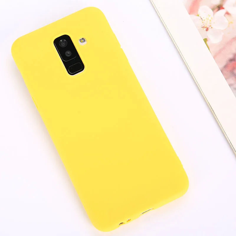 Цветной ТПУ силиконовый матовый чехол для samsung Galaxy J3 A5 J7 A3 A7 J5 мягкая задняя крышка для samsung S9 S8 Plus S7 Edge Note 9 8 - Цвет: Yellow