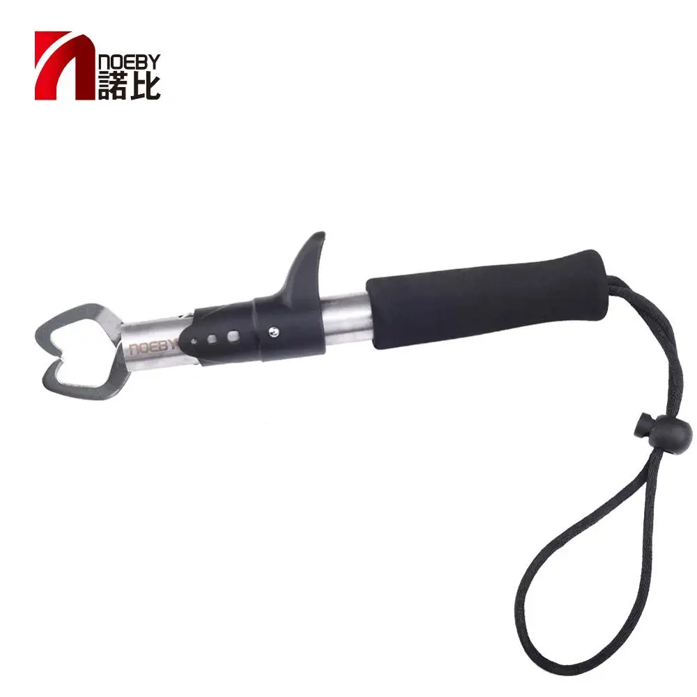 Fishing Gripper Fishing Tools Noeby 22cm Fishing Gripper Portable Stainless Steel Fish Lip Controller Handle Grab Fishing Tackle Plier Holder