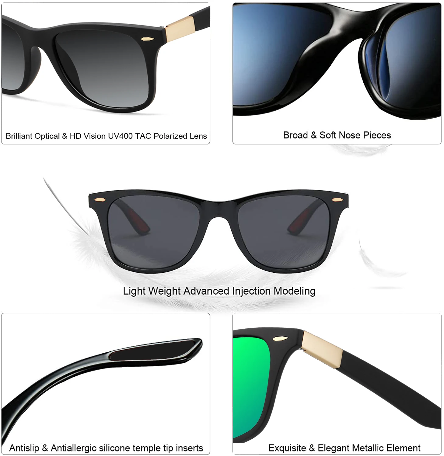 Polarized Sunglasses Gradient Photochromic Unisex for Men Women
