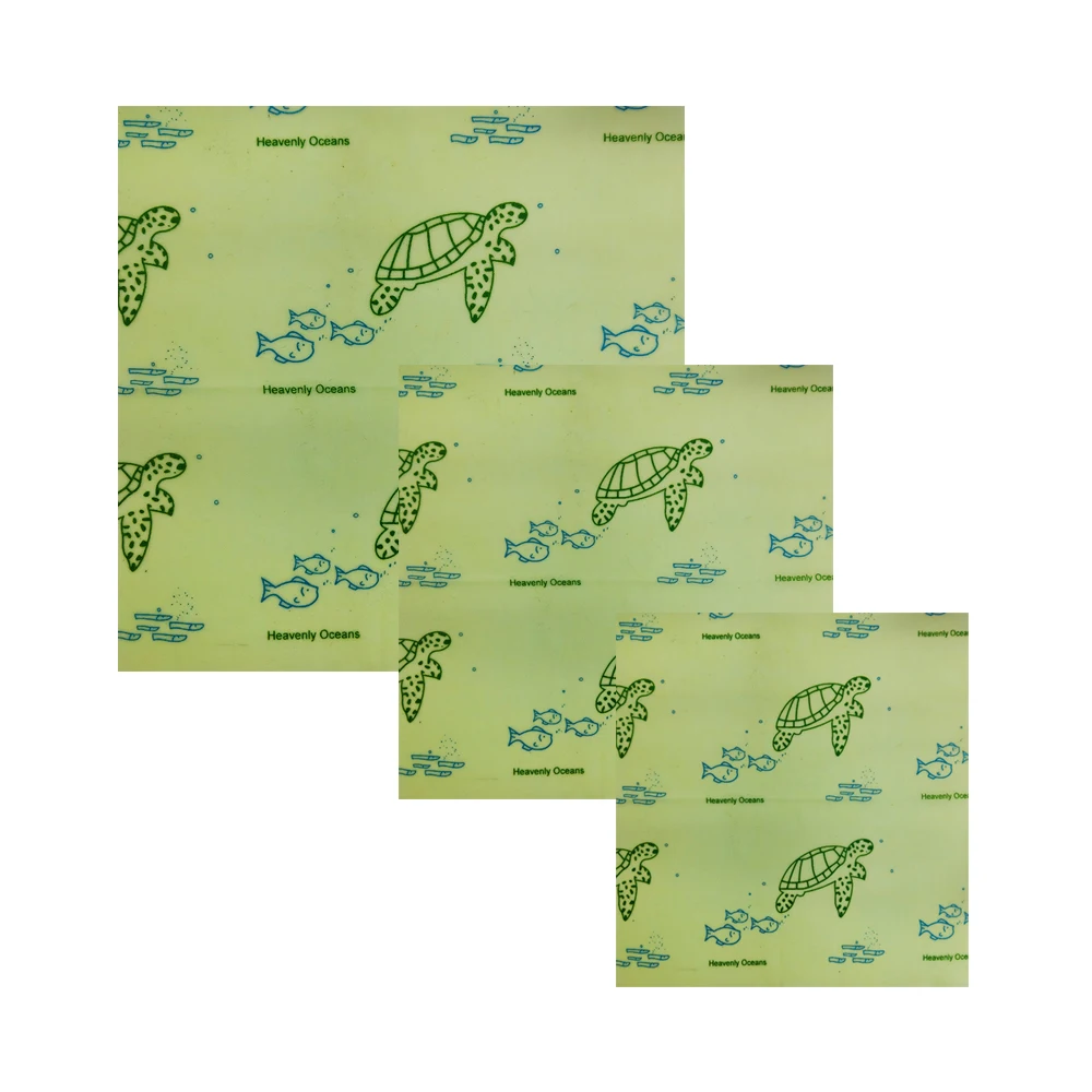 

Beeswax food wraps Large size set of 3