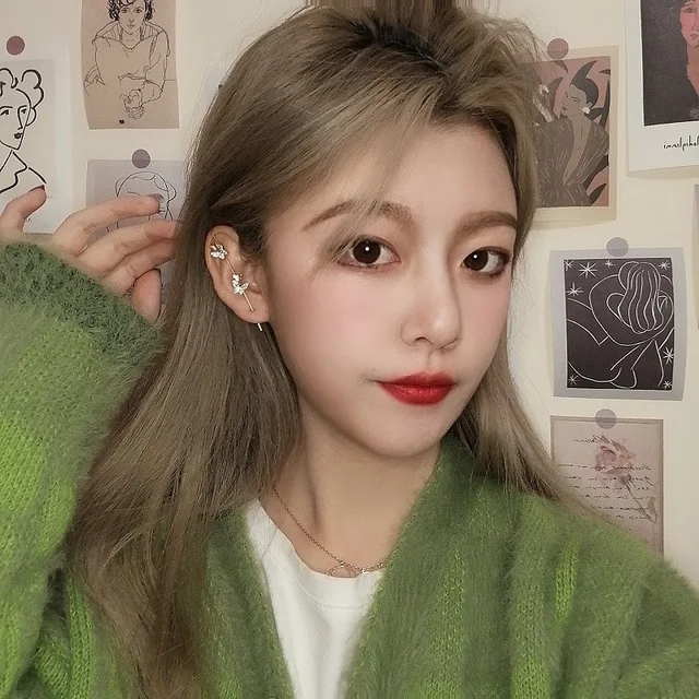 Korean Fashion Simple Butterfly Tassel Earrings For Girls Women Piercing Long Earrings 2021 Trend Hanging Metal Ear Cuff Jewelry Big butterfly one