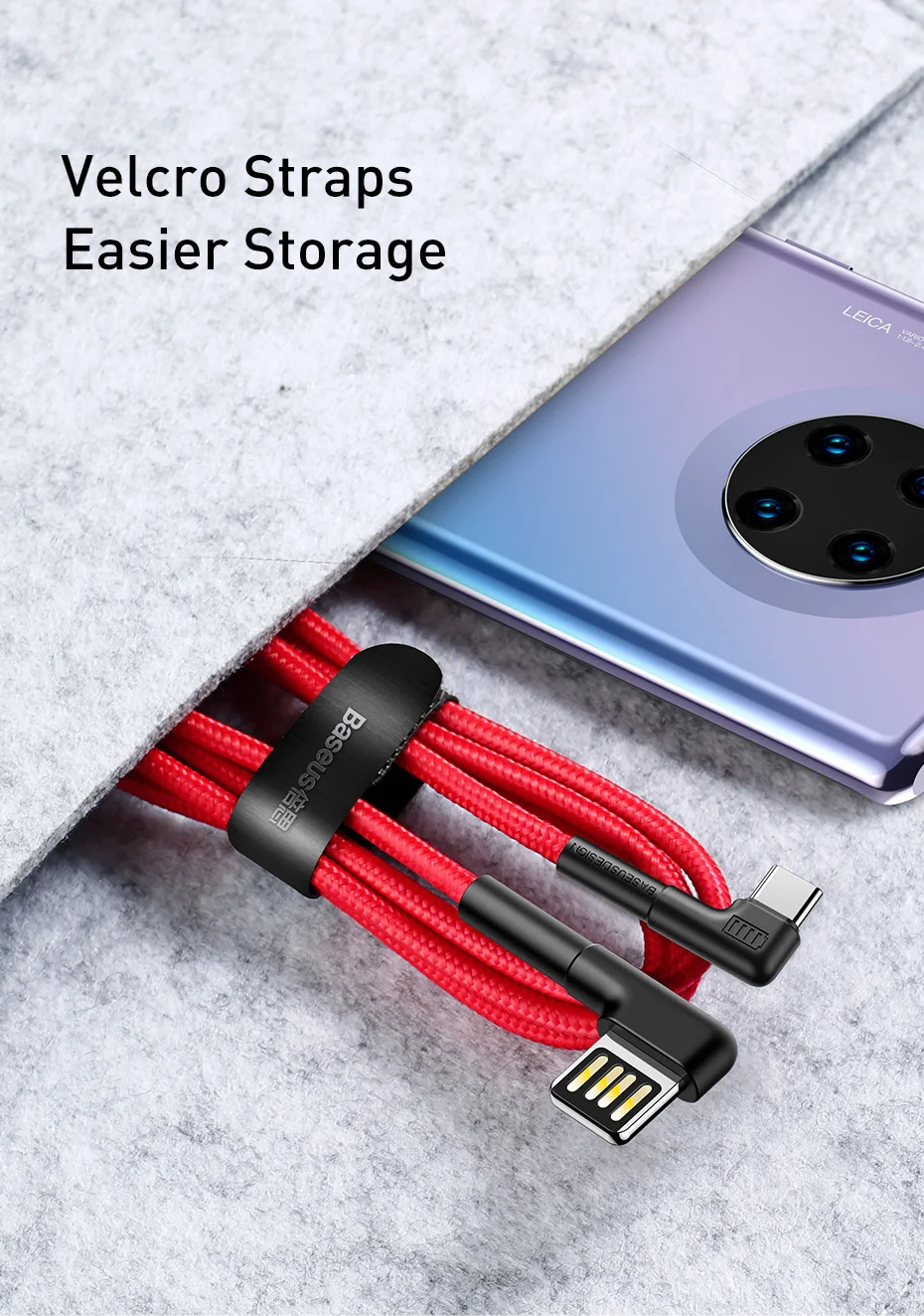 Baseus usb type-C кабель для samsung S10 S9 Typc C кабель Quick Charge 3,0 USB C кабель для huawei Xiaomi 8 7 светодиодный USB зарядный кабель