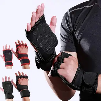 

1 Pair Weight Lifting Cycling Gloves Bike Wrist Brace Adjustable Hollow Wrist Splint Guards Support Protector Sport XR-Hot