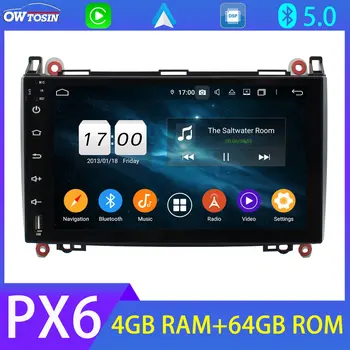 

9'' Android PX6 4G+64G Car GPS Player For Mercedes-Benz A B Viano Vito Sprinter W169 W245 W639 W906 VW Crafter 4G LTE Radio DSP
