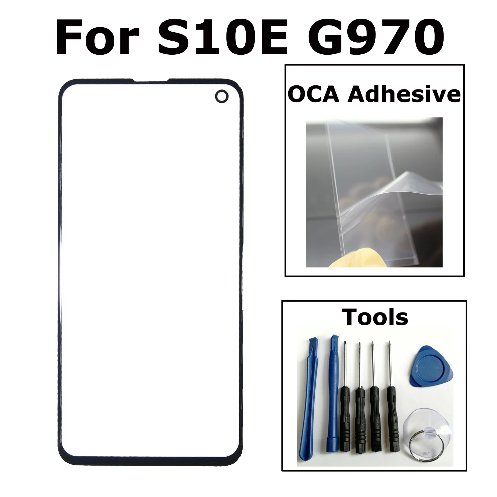 

Shyueda For Samsung Galaxy S10e 5.8" SM-G970F G970U G970W Outer Front Screen Glass Replacement with OCA Tools