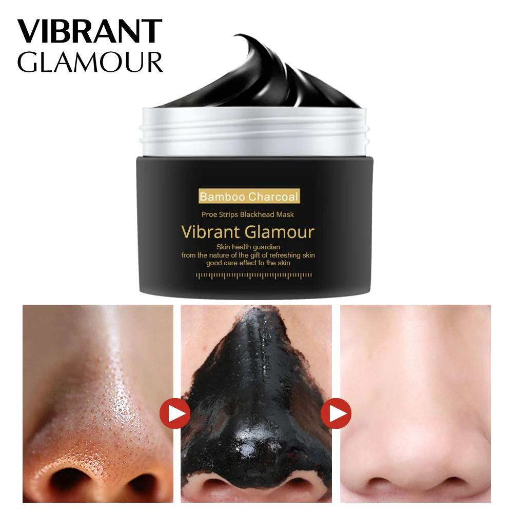 VIBRANT GLAMOUR Nose MaskNew Bamboo Charcoal Blackhead RemoverPore Moisturizing Peeling Mask Deep Cleansing Shrink Skin Care 2