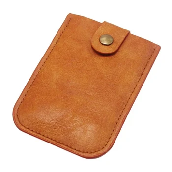 

Portable Wallets Pulling-out PU Leather Card Holder Multi Card Slot Multifunction Button Closure Wallet 10.1x7.2x0.8cm-WT