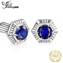 Jewelrypalace мужские сапфировые юбилейные Свадебные Запонки 925 пробы серебро