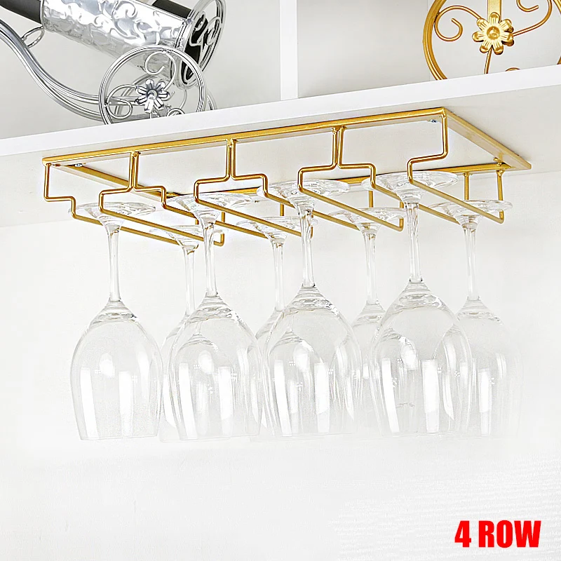 Wine Glasses Rack Under Cabinet Stemware Rack Wine Glass Hanger DIN889 cup storage holder