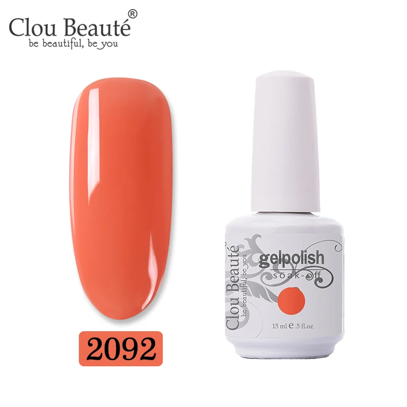 Clou Beaute 15 мл цветной гель-краска УФ-гель для ногтей замачиваемый светодиодный лак для ногтей Гель-лак для ногтей Полупостоянный лак для ногтей - Цвет: 2092