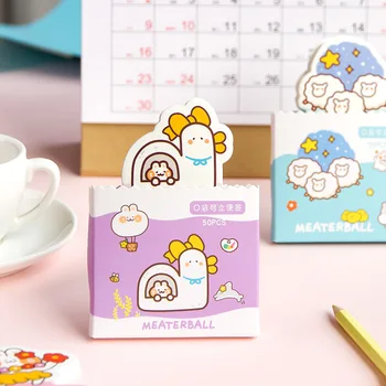 

Kawaii pocket can stand up notes cartoon cute portable can tear memo loose-leaf notes paper learning office cute memo