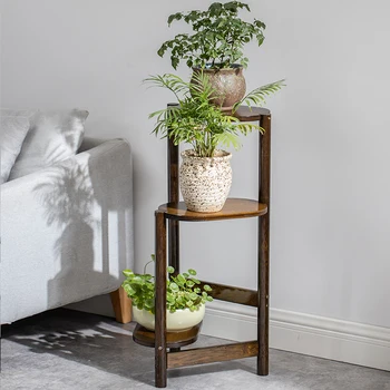 

Thickened and thickened living room flower shelf surface polished indoor flower table potted crane solid base Chinese style flow