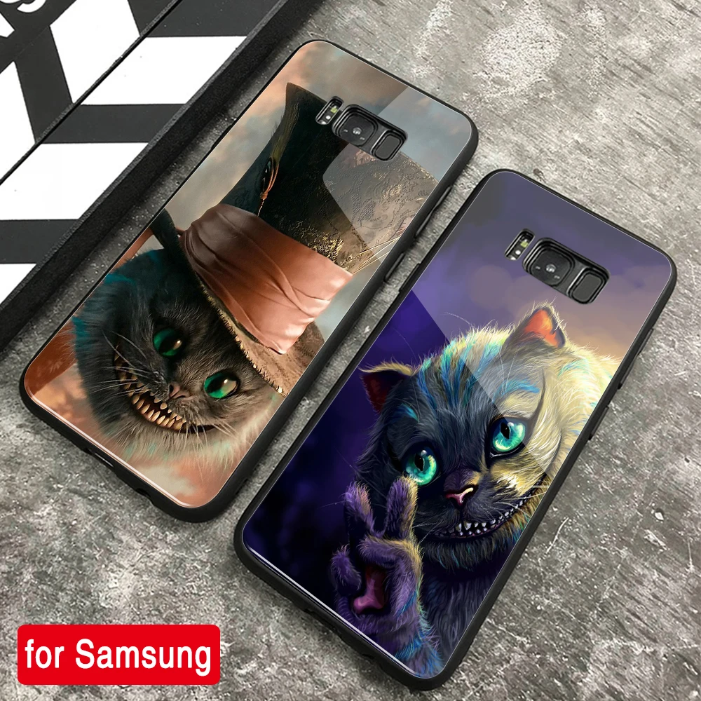 

New Case for Samsung Note 8 Case Glass Cat Patterned Plus Cover for Samsung Galaxy Note 8 9 10 plus S8 S9 S10 Plus lite