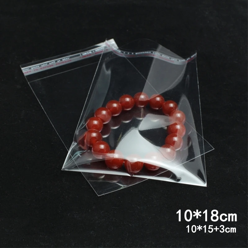 

500pcs 10*18cm Transparent Self Sealing Plastic Bag Jewelry Gift Bags Cookie OPP Pack Bag Cellophane Home Wedding Decoration