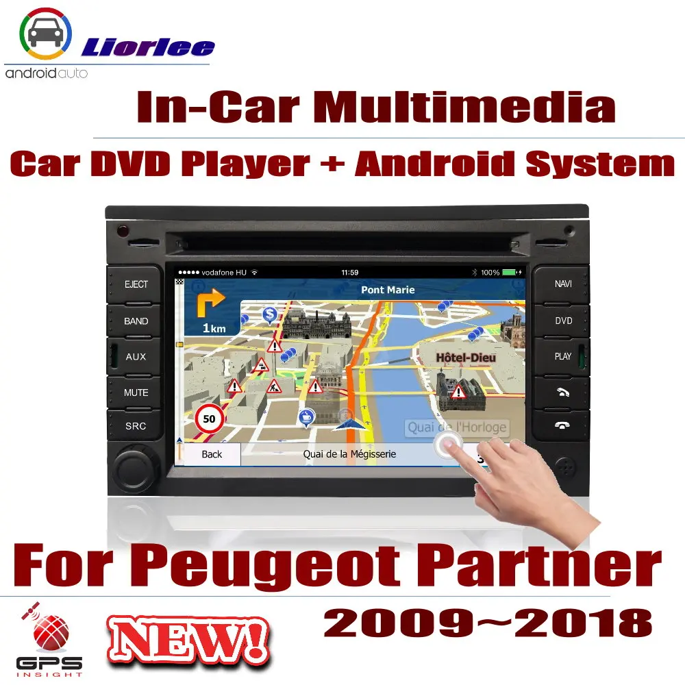 Для Peugeot Partner 2009-2018 автомобильный Android телефон стерео усилитель BT USB SD AUX WIFI HD экран