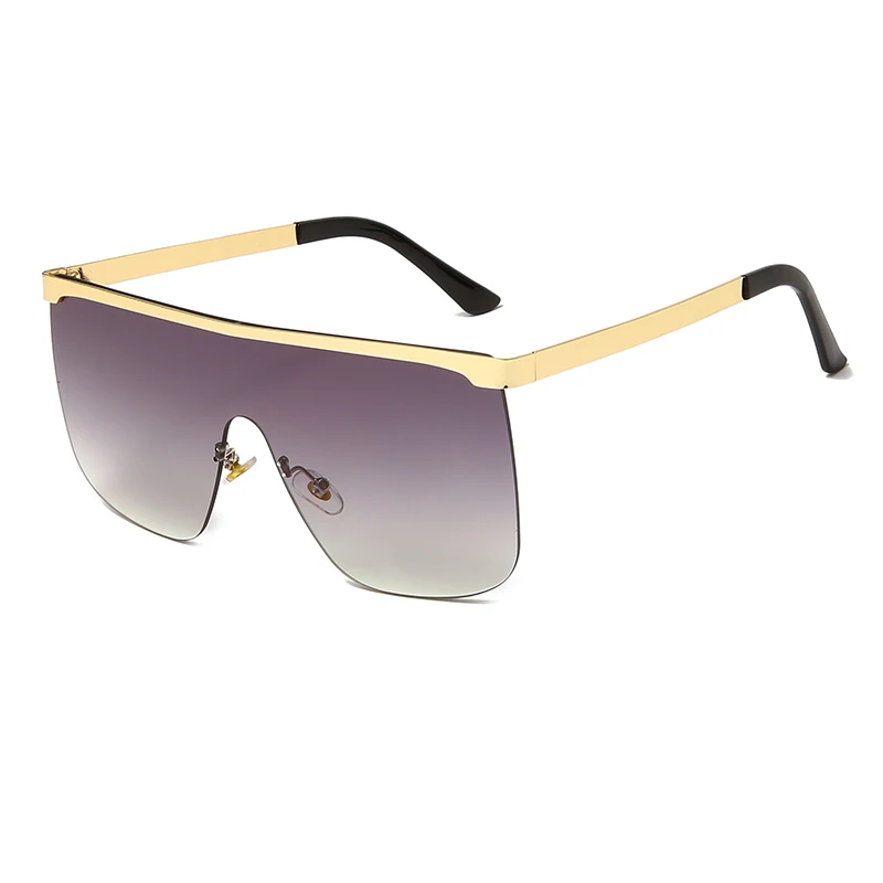 Очки солнцезащитные женские без оправы модные квадратные металлические