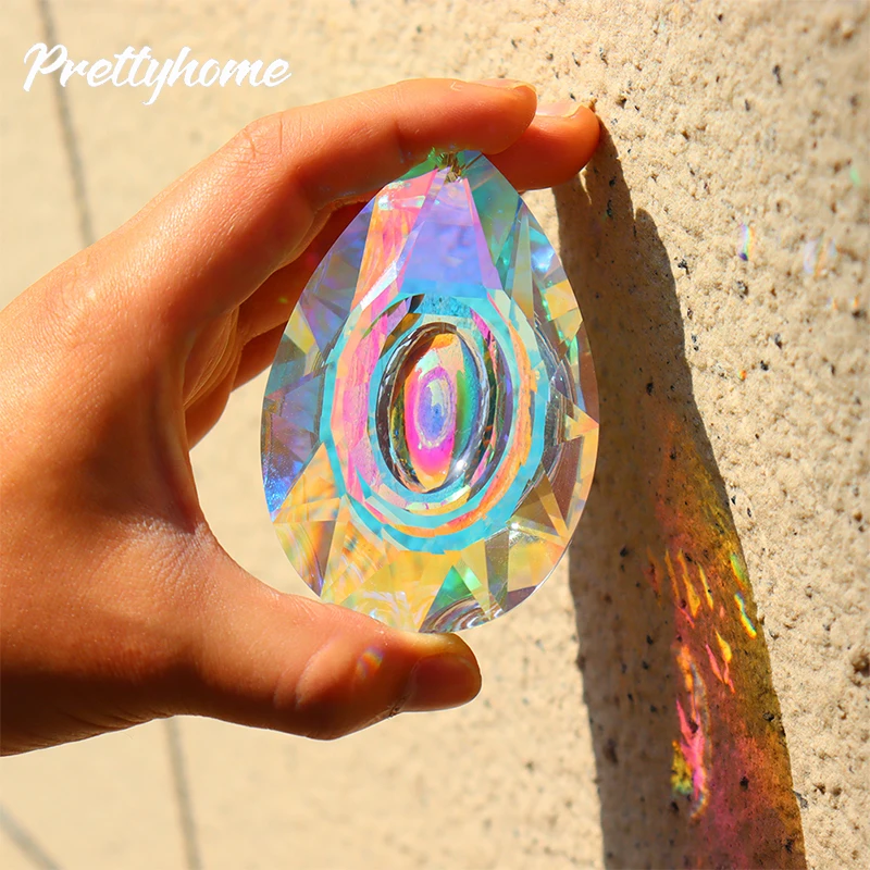 Crystal Hanging Drop Sun Light Catcher Handmade Pendant Home Decoration Windows Wedding Garden Decor Ornament DIY Craft