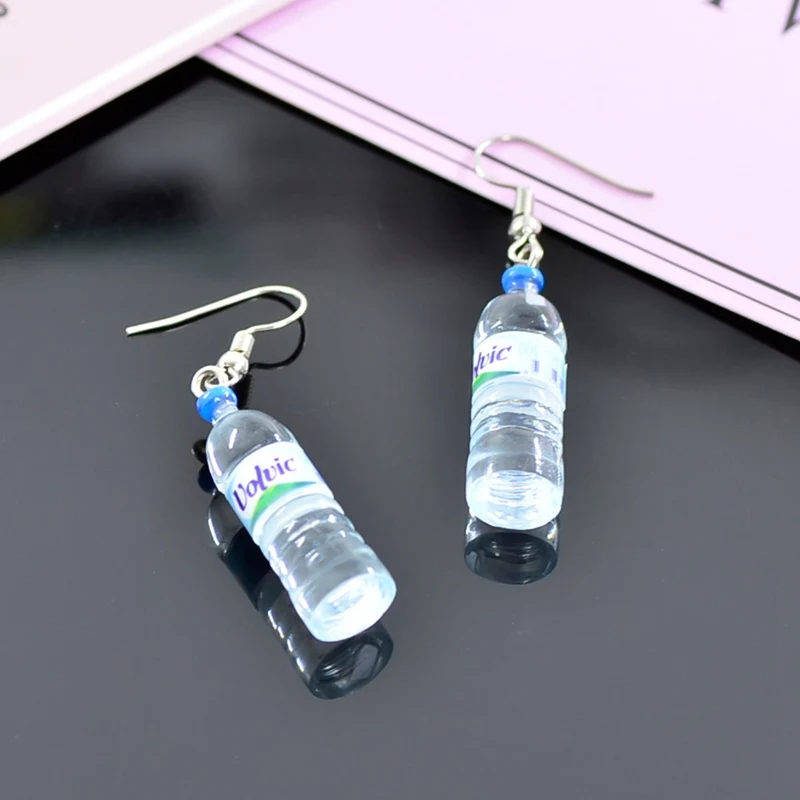 Новые забавные креативные ручные бутылки для воды Висячие серьги ювелирные аксессуары милые корейские Модные женские ювелирные серьги - Окраска металла: 50BL