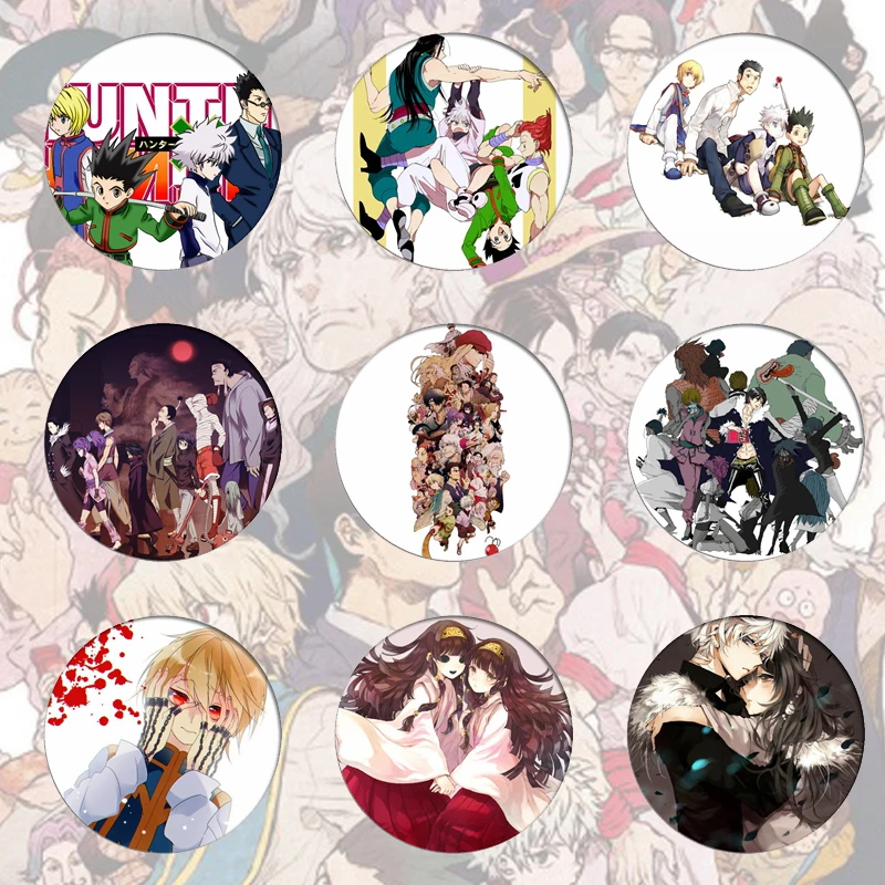 Hunter X Hunter Cosplay Badges Gon Freecss Brooch Icon Collection Bags Killua Zoldyck Kurapika Breastpin For Backpacks Clothing Aliexpress