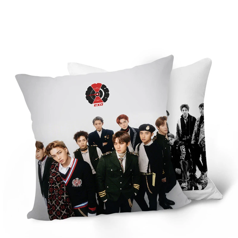 Kpop EXO THE WAR Universe альбом, мягкая подушка для автомобиля, подушка на талию, подушки, двойное лицо, хлопковая Подушка, 40*40 см, высокое качество - Цвет: 03