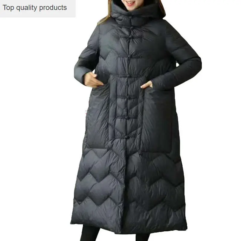 Новинка 2020 женский зимний пуховик длинное однотонное пальто повседневное