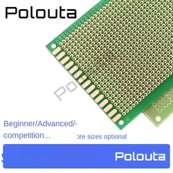 Placa universal pcb de dupla face revestida em cobre, fibra de vidro verde, 10*22 12*18 15*20 13*25, orifício de 2.54mm, passo de circuito