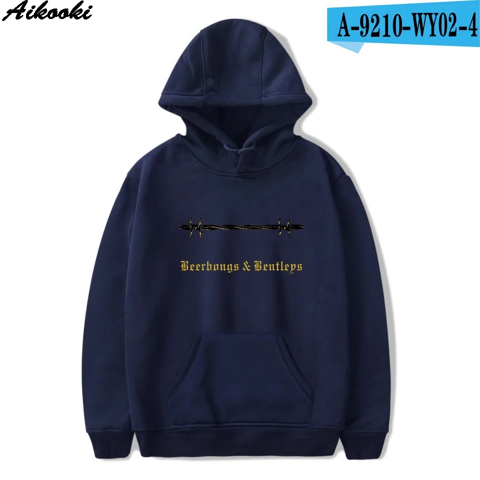 Navy Blue Post Malone толстовки для мужчин и женщин Повседневная Толстовка Post Malone Rock толстовка с капюшоном в стиле хип-хоп Уличная Осенняя Harajuku модная Толстовка - Цвет: Navy Blue
