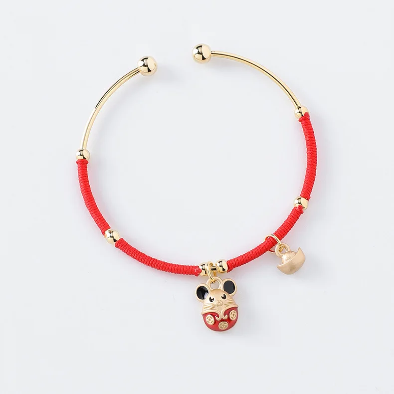 Lilacolor, красная веревка, металлические женские браслеты, вязанные, для влюбленных, корейский милый браслет, шарм, для девушек, для открытия, браслет, ювелирные изделия, Pulseiras