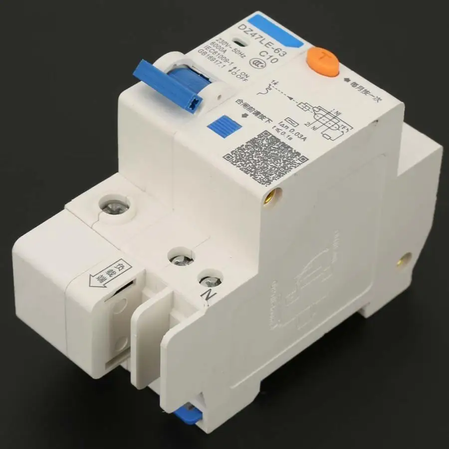 DZ47LE-63 1P+ N миниатюрный выключатель RCCB 10A выключатель воздуха с защитой от утечки