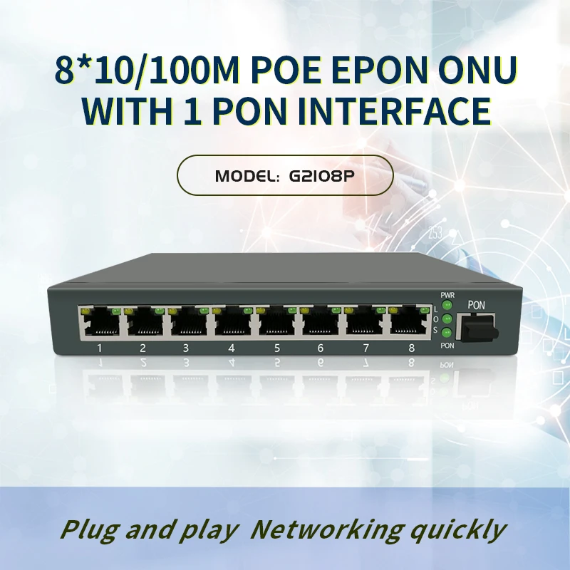 Коммутатор POE GPON EPON ONU 8 портов 10/100 м поддержка poe | Мобильные телефоны и аксессуары
