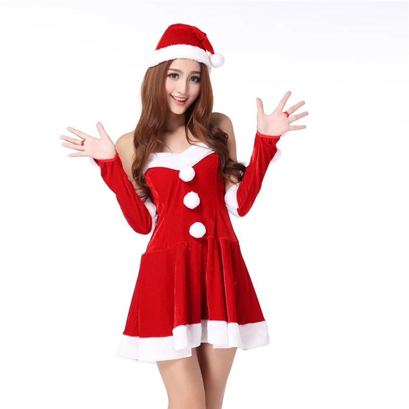Рождественская ночная рубашка, топ, секс платье, косплей, сексуальное эротическое нижнее белье, Санта Клаус, Babydoll, сексуальное женское белье, Lenceria Mujer, A30