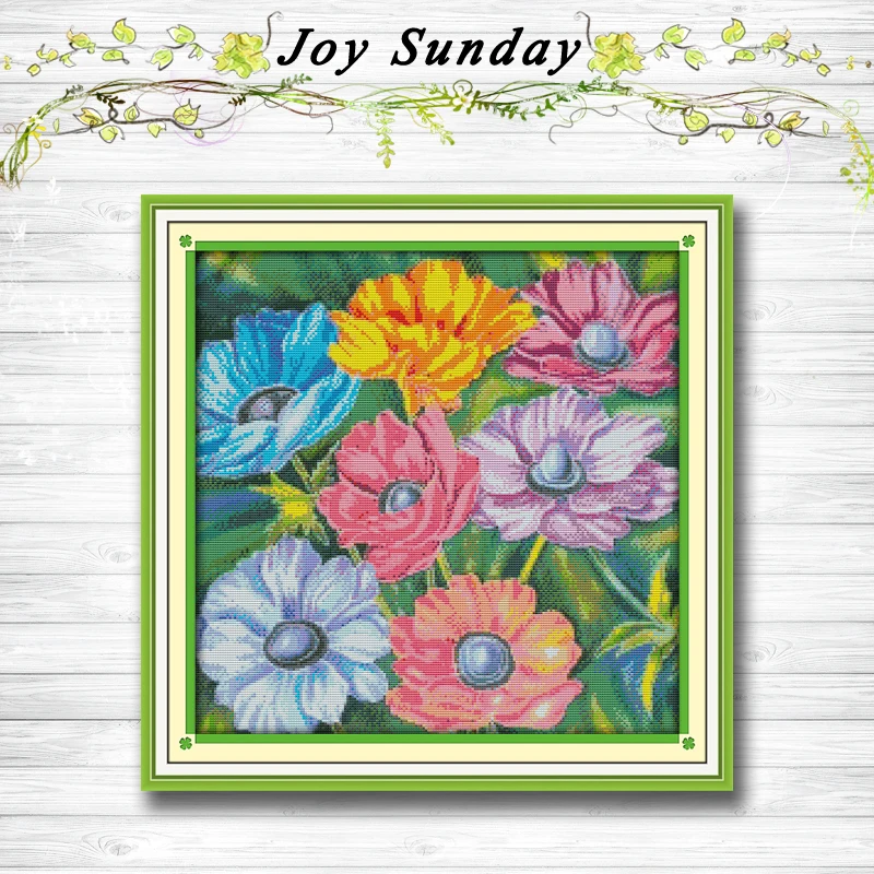 

Gorgeous sunny flower colourful decor paintings 14CT 11CT counted cross stitch kits embroidery set Needlework Set Home decor